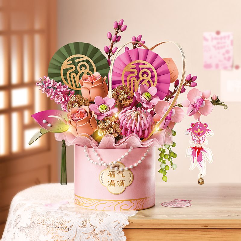 LOZ 1964 CÁ CHÉP HỒNG MAY MẮN bộ đồ chơi xếp lắp ráp ghép mô hình Creator Sáng Tạo 1158 khối