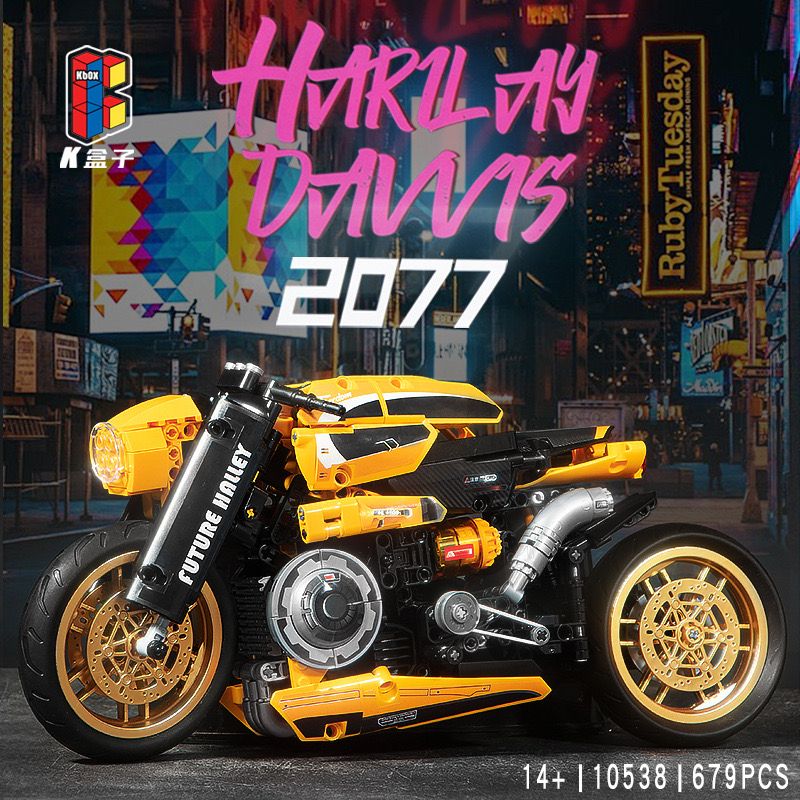 SHARP MODEL JIMULIANG PRODUCT 10538 XE MÁY CYBERPUNK 1:8 tỷ lệ 1:8 bộ đồ chơi xếp lắp ráp ghép mô hình Technic Kỹ Thuật Công Nghệ Cao Mô Hình Phương Tiện 679 khối