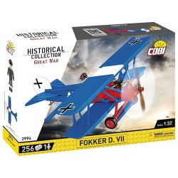 COBI 2994 FOCHIA D.VII tỷ lệ 1:32 bộ đồ chơi xếp lắp ráp ghép mô hình Military Army FOKKER D.VII Quân Sự Bộ Đội 255 khối