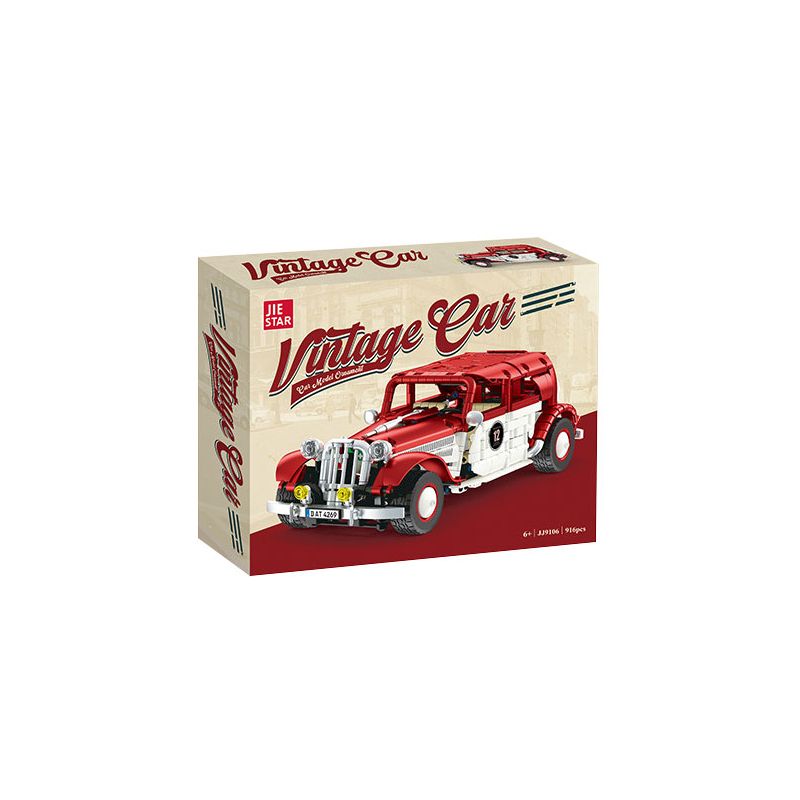 JIESTAR JJ9106 9106 XE Ô TÔ CỔ ĐIỂN bộ đồ chơi xếp lắp ráp ghép mô hình Technic VINTAGE CAR Kỹ Thuật Công Nghệ Cao Mô Hình Phương Tiện 916 khối