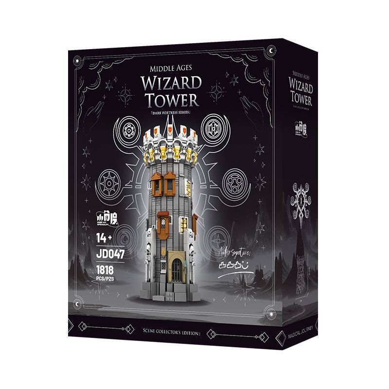 SMALL ANGLE JD047 THÁP PHÙ THỦY THỜI TRUNG CỔ bộ đồ chơi xếp lắp ráp ghép mô hình Medieval Castle WIZARD TOWDR Chiến Tranh Trung Cổ 1818 khối