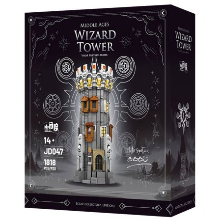 SMALL ANGLE JD047 THÁP PHÙ THỦY THỜI TRUNG CỔ bộ đồ chơi xếp lắp ráp ghép mô hình Medieval Castle WIZARD TOWDR Chiến Tranh Trung Cổ 1818 khối