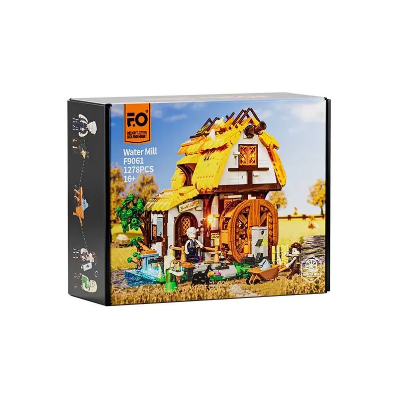 LUMIBRICKS FUNWHOLE F9061 9061 NHÀ MÁY THỜI TRUNG CỔ bộ đồ chơi xếp lắp ráp ghép mô hình Medieval Castle WATER MILL Chiến Tranh Trung Cổ 1278 khối