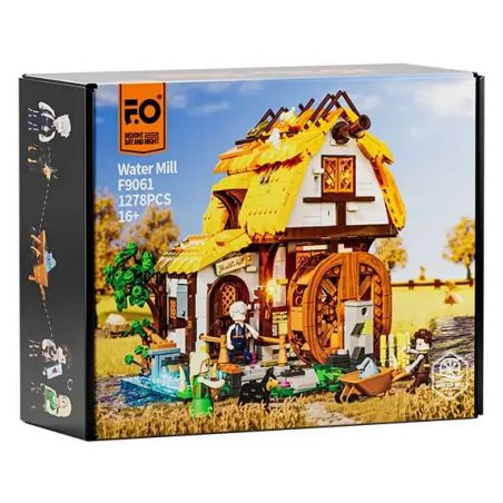 LUMIBRICKS FUNWHOLE F9061 9061 NHÀ MÁY THỜI TRUNG CỔ bộ đồ chơi xếp lắp ráp ghép mô hình Medieval Castle WATER MILL Chiến Tranh Trung Cổ 1278 khối