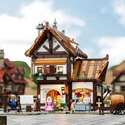 LUMIBRICKS FUNWHOLE F9038 9038 CỬA HÀNG THỢ MAY THỜI TRUNG CỔ bộ đồ chơi xếp lắp ráp ghép mô hình Medieval Castle TAILOR SHOP Chiến Tranh Trung Cổ 1994 khối