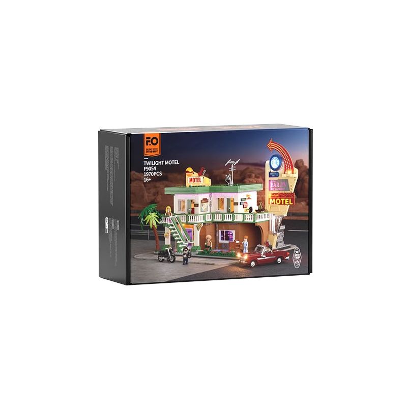 LUMIBRICKS FUNWHOLE F9054 9054 CHUYẾN ĐI ĐƯỜNG NHÀ NGHỈ bộ đồ chơi xếp lắp ráp ghép mô hình City MOTEL Thành Phố 1970 khối