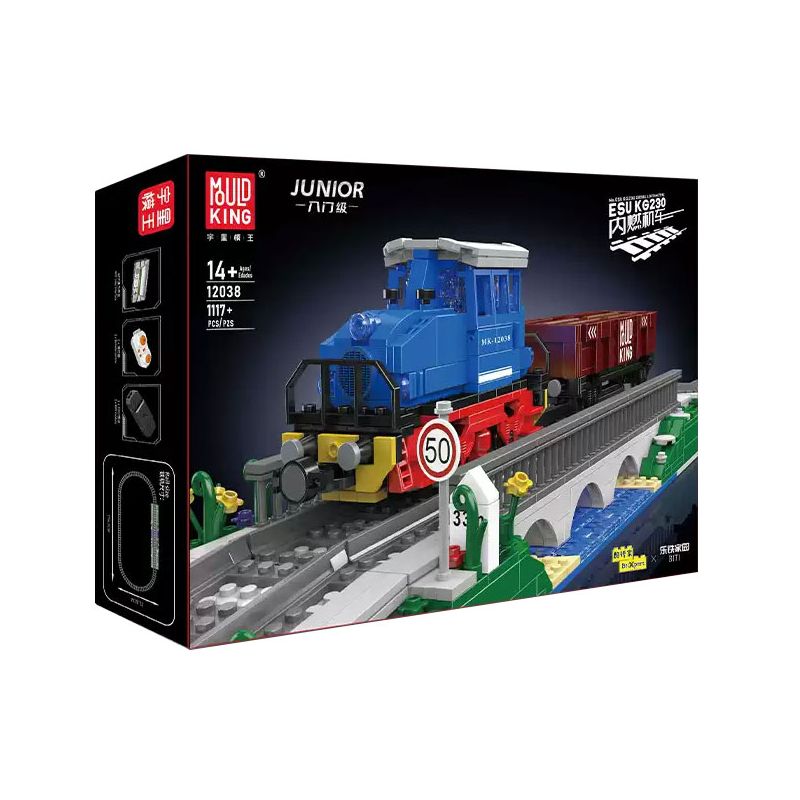 MouldKing 12038 Mould King 12038 ĐẦU MÁY DIESEL ESU KG230 bộ đồ chơi xếp lắp ráp ghép mô hình City Thành Phố 1117 khối
