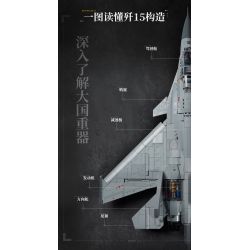 KEEPPLEY 23029 NHẠC CỤ NẶNG MẠNH MÁY BAY CHIẾN ĐẤU J-15 1:39 tỷ lệ 1:39 bộ đồ chơi xếp lắp ráp ghép mô hình Military Army Quân Sự Bộ Đội 1455 khối