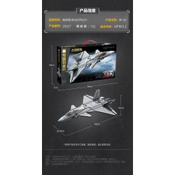 KEEPPLEY 23027 NHẠC CỤ NẶNG MẠNH MÁY BAY CHIẾN ĐẤU J-20 1:44 tỷ lệ 1:44 bộ đồ chơi xếp lắp ráp ghép mô hình Military Army ZTZ-99A Quân Sự Bộ Đội 732 khối