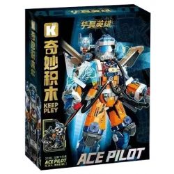 KEEPPLEY 23101 ANH HÙNG TRUNG HOA PHI CÔNG XUẤT SẮC bộ đồ chơi xếp lắp ráp ghép mô hình ACE PILOT 1604 khối