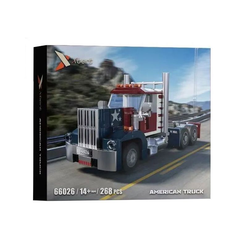XBERT 66026 XE TẢI MỸ bộ đồ chơi xếp lắp ráp ghép mô hình Racers AMERICAN TRUCK Đua Tốc Độ 268 khối