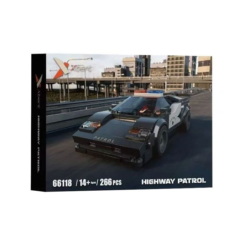 XBERT 66118 XE CẢNH SÁT TUẦN TRA ĐƯỜNG CAO TỐC bộ đồ chơi xếp lắp ráp ghép mô hình Racers HIGHWAY PATROL Đua Tốc Độ 266 khối