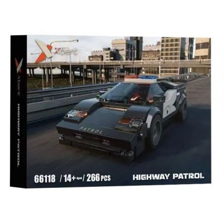 XBERT 66118 XE CẢNH SÁT TUẦN TRA ĐƯỜNG CAO TỐC bộ đồ chơi xếp lắp ráp ghép mô hình Racers HIGHWAY PATROL Đua Tốc Độ 266 khối