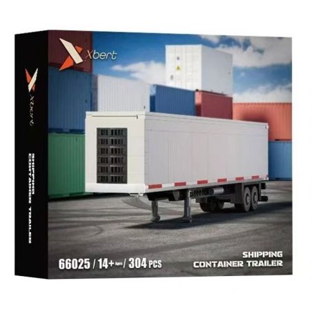 XBERT 66025 TRAILER CONTAINER bộ đồ chơi xếp lắp ráp ghép mô hình Racers SHIPPING CONTAINER TRAILER Đua Tốc Độ 304 khối