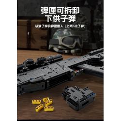 FORANGE FC9407 9407 AWM SÚNG TRƯỜNG BẮN TỈA bộ đồ chơi xếp lắp ráp ghép mô hình Military Army Quân Sự Bộ Đội 1393 khối