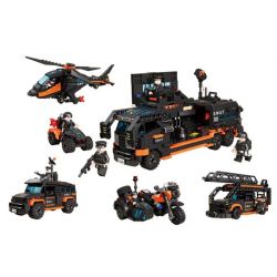 FORANGE FC3329 3329 ĐỘI HÀNH ĐỘNG SWAT 4 KẾT HỢP bộ đồ chơi xếp lắp ráp ghép mô hình City SWAT ACTION TEAM Thành Phố 1048 khối