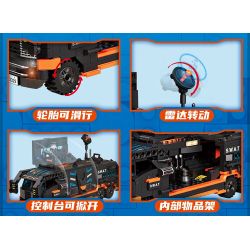 FORANGE FC3329 3329 ĐỘI HÀNH ĐỘNG SWAT 4 KẾT HỢP bộ đồ chơi xếp lắp ráp ghép mô hình City SWAT ACTION TEAM Thành Phố 1048 khối