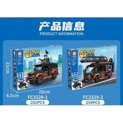 FORANGE FC3329 3329 ĐỘI HÀNH ĐỘNG SWAT 4 KẾT HỢP bộ đồ chơi xếp lắp ráp ghép mô hình City SWAT ACTION TEAM Thành Phố 1048 khối