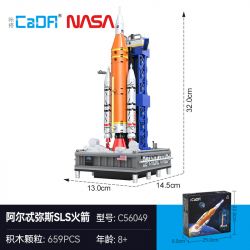 CADA DOUBLEE C56049 56049 TÊN LỬA SLS ARTEMIS CỦA NASA 1:460 tỷ lệ 1:460 bộ đồ chơi xếp lắp ráp ghép mô hình City NASA SLS ARTEMIS ROCKET Thành Phố 659 khối