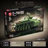 QuanGuan 100291 Quan Guan 100291 XE TĂNG HẠNG NHẸ T-70 CỦA LIÊN XÔ bộ đồ chơi xếp lắp ráp ghép mô hình Military Army Quân Sự Bộ Đội 689 khối