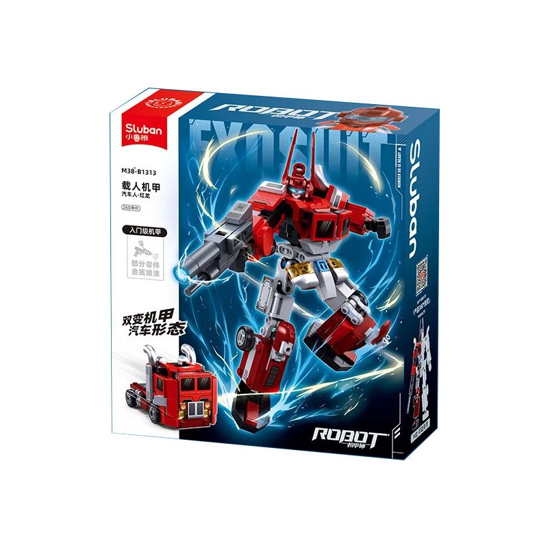 SLUBAN M38-B1313 B1313 1313 M38B1313 38-B1313 MECH VÕ THUẬT BOMB NGƯỜI THỨ NĂM CỦA CON RỒNG ĐỎ Ô TÔ bộ đồ chơi xếp lắp ráp ghép mô hình 260 khối