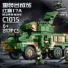 WOMA C1015 1015 LỮ ĐOÀN HẠNG NẶNG XE PHÓNG TÊN LỬA PHÒNG KHÔNG HONGQI 17A bộ đồ chơi xếp lắp ráp ghép mô hình Military Army Quân Sự Bộ Đội 817 khối