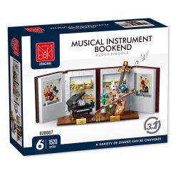 MorkModel 028007 Mork Model 028007 CÀI ĐẶT SÁCH NHẠC CỤ bộ đồ chơi xếp lắp ráp ghép mô hình Arts & Crafts MUSICAL INSTRUMENT BOOKEND 1520 khối