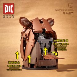 DK 5031 ĐẦU GẤU bộ đồ chơi xếp lắp ráp ghép mô hình Technic BEAR HEAD Kỹ Thuật Công Nghệ Cao Mô Hình Phương Tiện 1006 khối