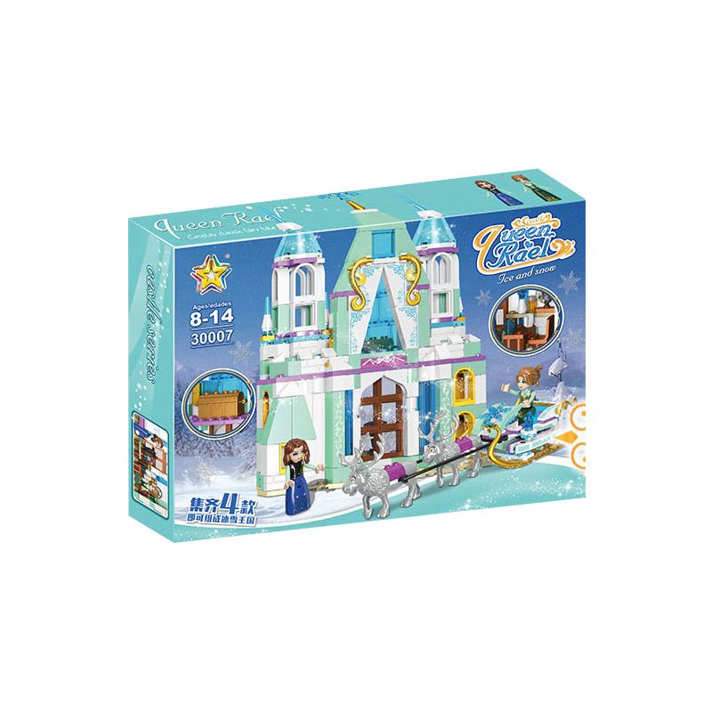 LUCKY STAR 30007 ICE AND SNOW PALACE FANTASY CASTLE SLESLES bộ đồ chơi xếp lắp ráp ghép mô hình Girl Con Gái