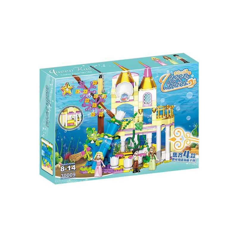 LUCKY STAR 30009 CUNG ĐIỆN DƯỚI NƯỚC ĐỘNG VẬT BIỂN bộ đồ chơi xếp lắp ráp ghép mô hình Girl Con Gái