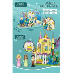 LUCKY STAR 30009 CUNG ĐIỆN DƯỚI NƯỚC ĐỘNG VẬT BIỂN bộ đồ chơi xếp lắp ráp ghép mô hình Girl Con Gái