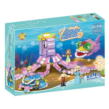 LUCKY STAR 30011 ĐỘNG VẬT BIỂN CUNG ĐIỆN DƯỚI NƯỚC OCTOPUS bộ đồ chơi xếp lắp ráp ghép mô hình Girl Con Gái