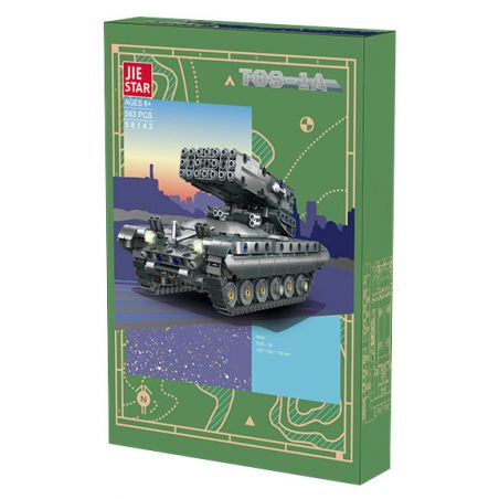 JIESTAR 58142 TOS-1A NẶNG PHÓNG TÊN LỬA bộ đồ chơi xếp lắp ráp ghép mô hình Military Army TOS-1A HEAVY ROCKET LAUNCHER Quân Sự Bộ Đội 583 khối