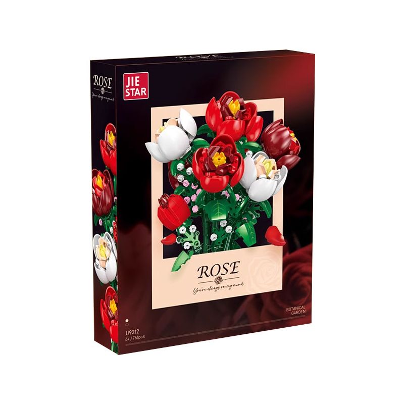 JIESTAR JJ9212 9212 BÓNG HOA HỒNG bộ đồ chơi xếp lắp ráp ghép mô hình Creator Sáng Tạo 761 khối