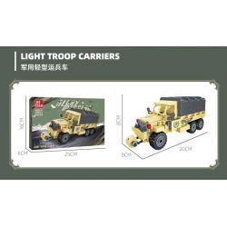 JIESTAR 59059 XE CHỞ QUÂN NHẸ bộ đồ chơi xếp lắp ráp ghép mô hình Military Army LIGHT TROOP CARRIERS Quân Sự Bộ Đội 295 khối