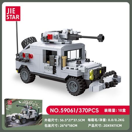 JIESTAR 59061 XE CHIẾN ĐẤU HÀNH TRÌNH TRÊN ĐẤT LIỀN bộ đồ chơi xếp lắp ráp ghép mô hình Military Army COMBAT VEHICLES Quân Sự Bộ Đội 370 khối