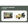 JIESTAR 59062 PHÁO VẬN TẢI bộ đồ chơi xếp lắp ráp ghép mô hình Military Army ARTILLERY TRANSPORT Quân Sự Bộ Đội 464 khối
