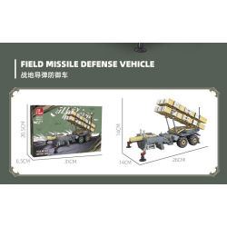 JIESTAR 59063 XE PHÒNG THỦ TÊN LỬA DÃ CHIẾN bộ đồ chơi xếp lắp ráp ghép mô hình Military Army FIELD MISSILE DEFENSE VEHICLE Quân Sự Bộ Đội 494 khối