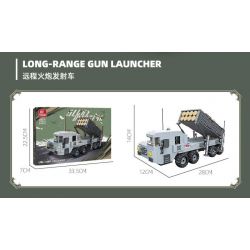 JIESTAR 59067 SÚNG PHÓNG PHÁO TẦM XA bộ đồ chơi xếp lắp ráp ghép mô hình Military Army LONG RANGE GUN LAUNCHER Quân Sự Bộ Đội 739 khối