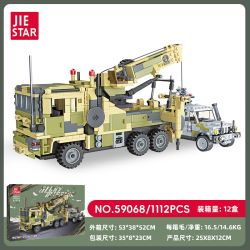 JIESTAR 59068 CẦN CẨU ĐẶC BIỆT QUÂN SỰ bộ đồ chơi xếp lắp ráp ghép mô hình Military Army MILITARY SPECIAL CRANE Quân Sự Bộ Đội 1112 khối