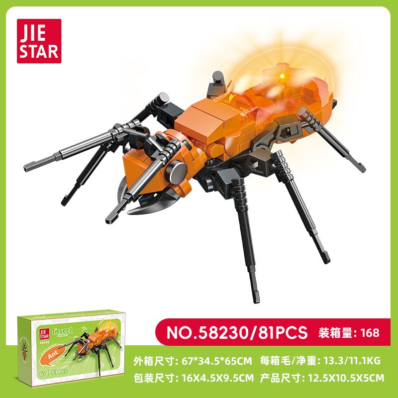 JIESTAR 58230 VƯƠNG QUỐC CÔN TRÙNG KIẾN bộ đồ chơi xếp lắp ráp ghép mô hình 81 khối