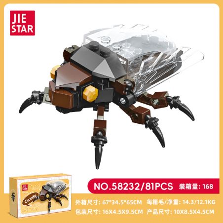 JIESTAR 58232 VƯƠNG QUỐC CÔN TRÙNG BIẾT bộ đồ chơi xếp lắp ráp ghép mô hình 81 khối