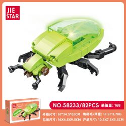 JIESTAR 58233 VƯƠNG QUỐC CÔN TRÙNG RÙA VÀNG bộ đồ chơi xếp lắp ráp ghép mô hình 82 khối