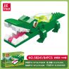 JIESTAR 58241 ĐỘNG VẬT HOANG DÃ CÁ SẤU bộ đồ chơi xếp lắp ráp ghép mô hình 84 khối