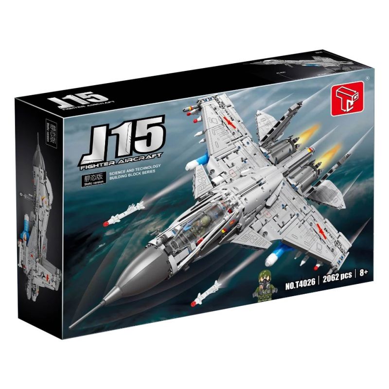TYGOLL T4026 4026 MÁY BAY CHIẾN ĐẤU J-15 bộ đồ chơi xếp lắp ráp ghép mô hình Technic J15 FIGHTER AIRCRAFT Kỹ Thuật Công Nghệ Cao Mô Hình Phương Tiện 2062 khối