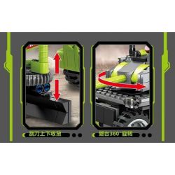 Kazi KY80465 80465 KỸ THUẬT HAI MÁY MẶT ĐẤT PHẲNG THAY ĐỔI CHARIOTS CÓ BÁNH XE 8 DÒNG PHÁP bộ đồ chơi xếp lắp ráp ghép mô hình City Thành Phố 320 khối