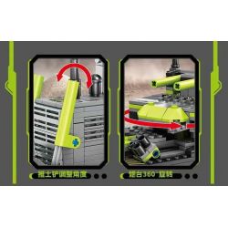 Kazi KY80467 80467 KỸ THUẬT MÁY ỦI HAI BIẾN XE CHIẾN ĐẤU KHÔNG NGƯỜI LÁI bộ đồ chơi xếp lắp ráp ghép mô hình City Thành Phố 433 khối