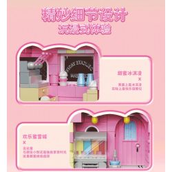 ZHEGAO 613024 PANDA HONEY SNOW CITY bộ đồ chơi xếp lắp ráp ghép mô hình 540 khối