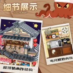 PanlosBrick 880037 Panlos Brick 880037 KUMAMOTO KUMAGENYA bộ đồ chơi xếp lắp ráp ghép mô hình 1326 khối