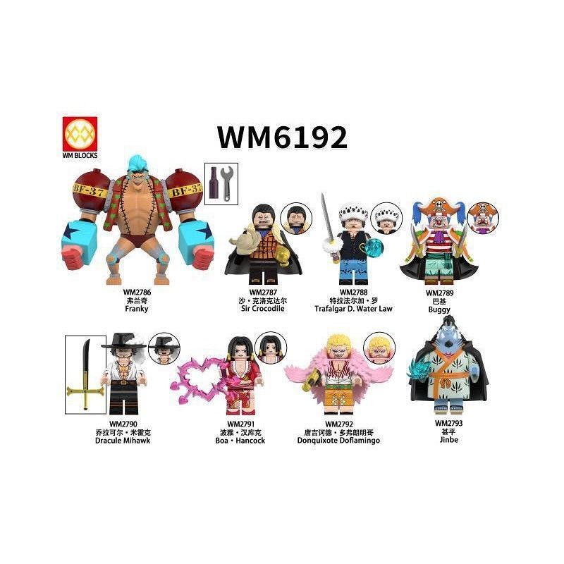 WM 2786 2787 2788 2789 2790 2791 2792 2793 6192 NHÂN VẬT NHỎ ONE PIECE 8 LOẠI bộ đồ chơi xếp lắp ráp ghép mô hình Movie & Game Phim Và Trò Chơi